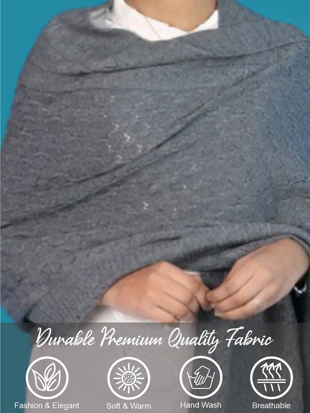 Pick Ur Needs Women’s Premium Knitted Winter Soft Shawl Woolen Warm Stole with Elegant Lace Pattern & Tassels For Girls