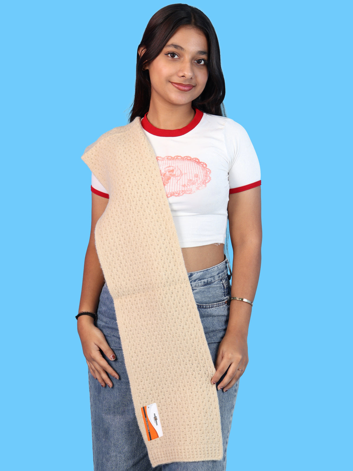Pick Ur Needs Womens Soft Muffler Scarf, Lightweight Knitted Winter Stole, Warm & Cozy Long Neck Wrap for Women & Girls