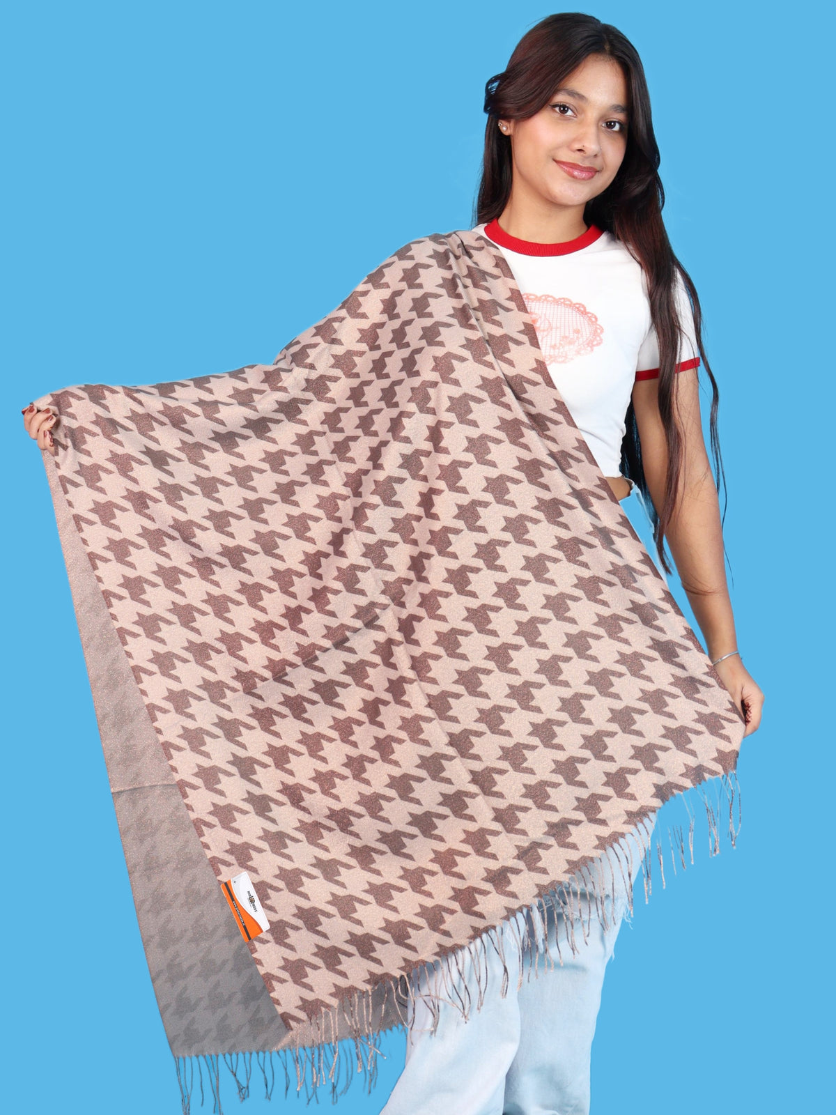 Pick Ur Needs Premium Winter Womens & Girls Shawl Soft & Cozy Printed with Elegant Geometric Design