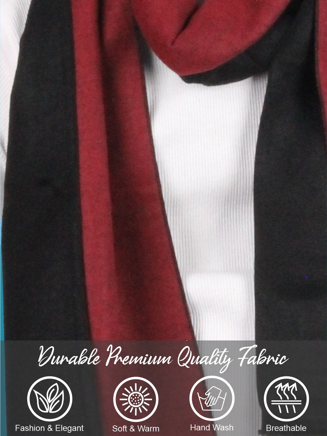 Pick Ur Needs Reversible Winter Muffler for Men Dual-Color Soft Woolen Scarf Warm, Stylish & Lightweight Muffler for Casual, Office & Outdoor Wear