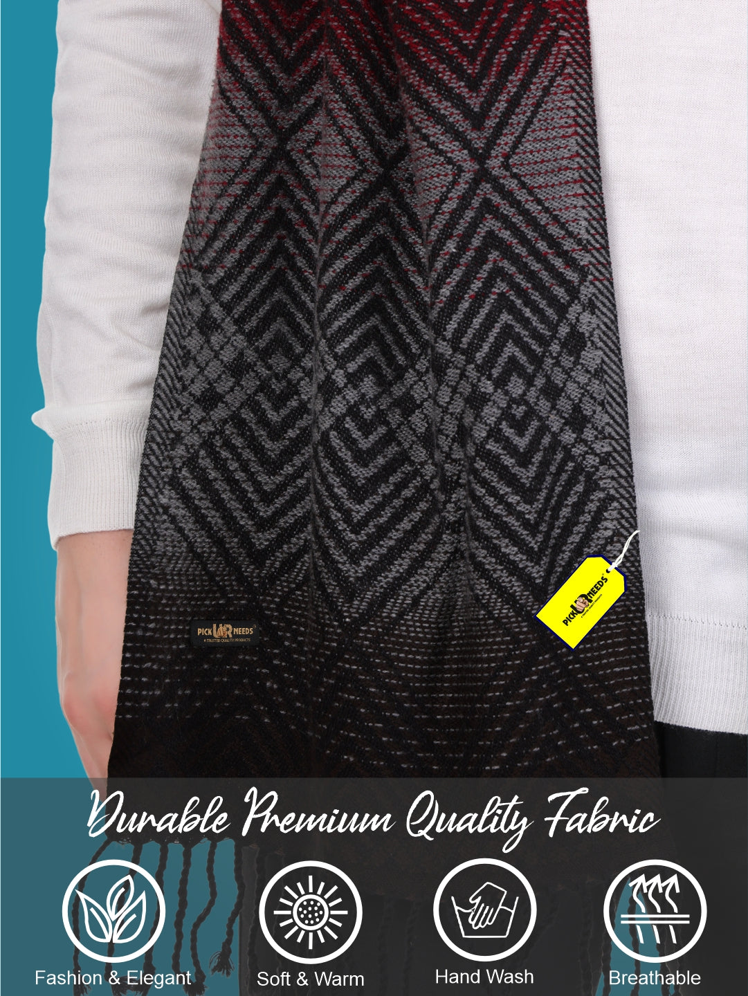 Pick Ur Needs Winter Premium Knitted Muffler for Men Stylish Warm Soft Scarf Durable Breathable Winter Neck Wrap