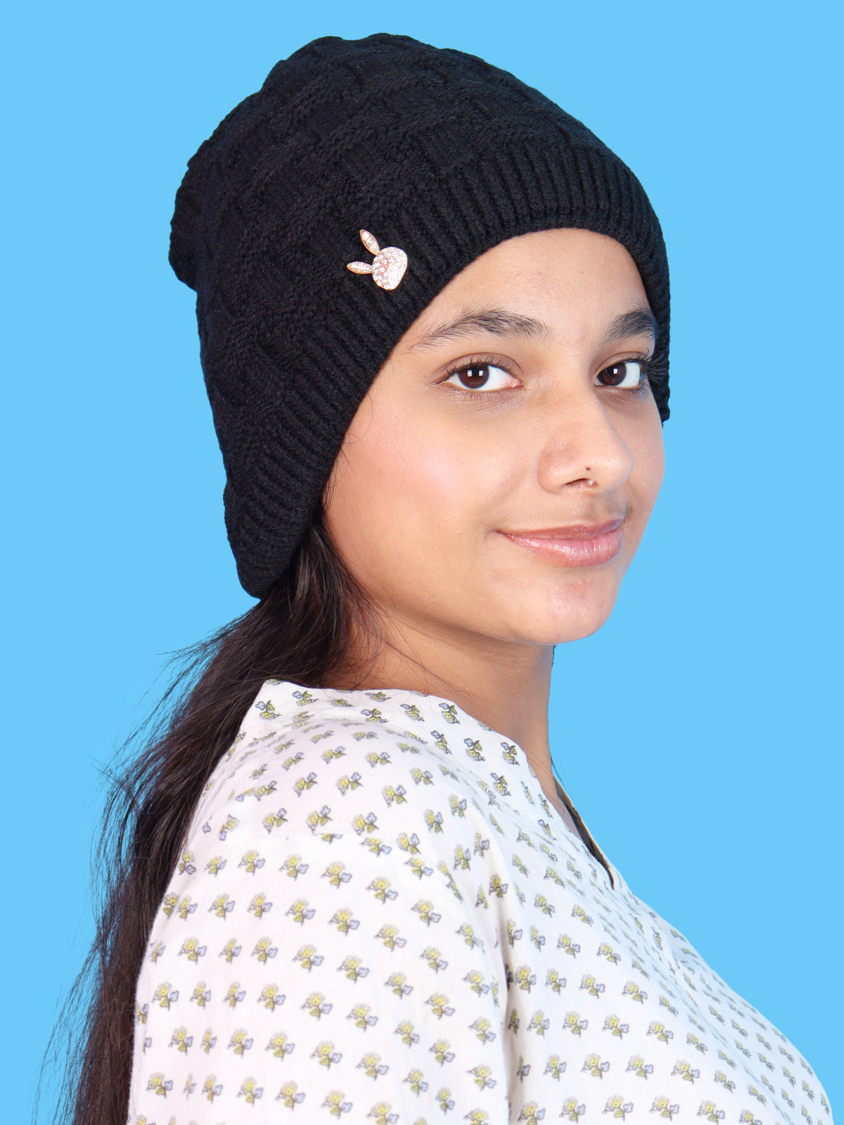 Pick Ur Needs Stylish Winter Cap for Women & Girls Warm Cozy Stretchable with Soft Knit Fabric
