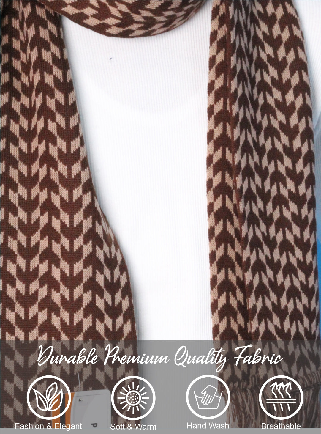 Pick Ur Needs Men’s Knit Winter Muffler Wool-Blend Scarf for Men Stylish Warm Muffler for Office, Casual & Travel Wear