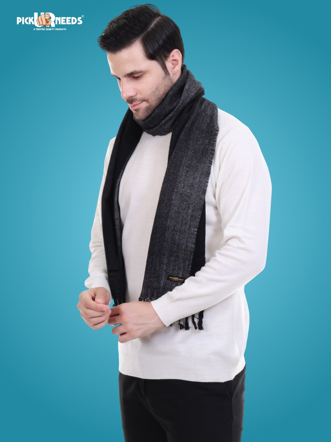 Pick Ur Needs Stylish Men’s Muffler – Warm, Soft & Trendy Winter Accessory