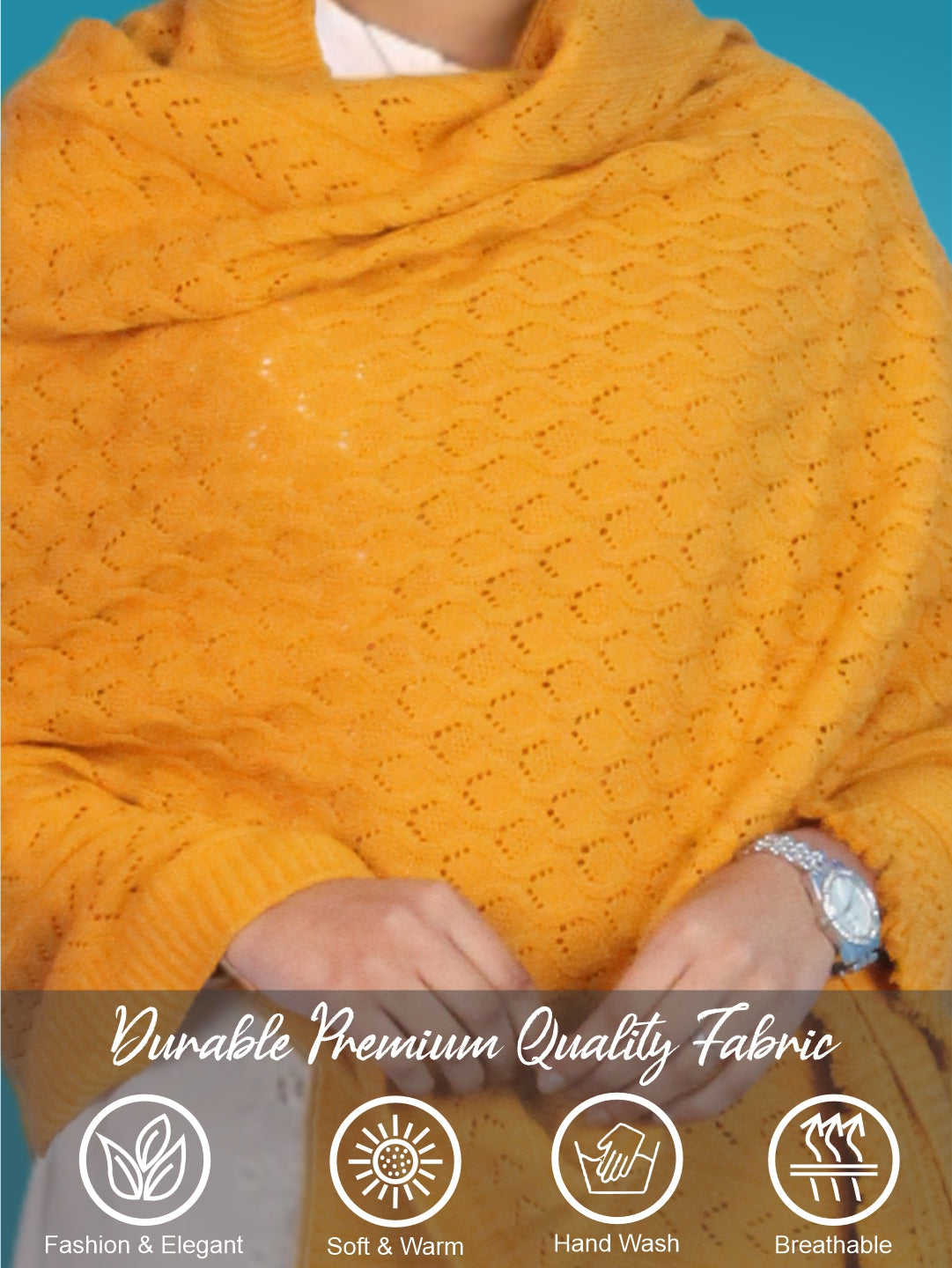 Pick Ur Needs Wool Self Design Women Shawl