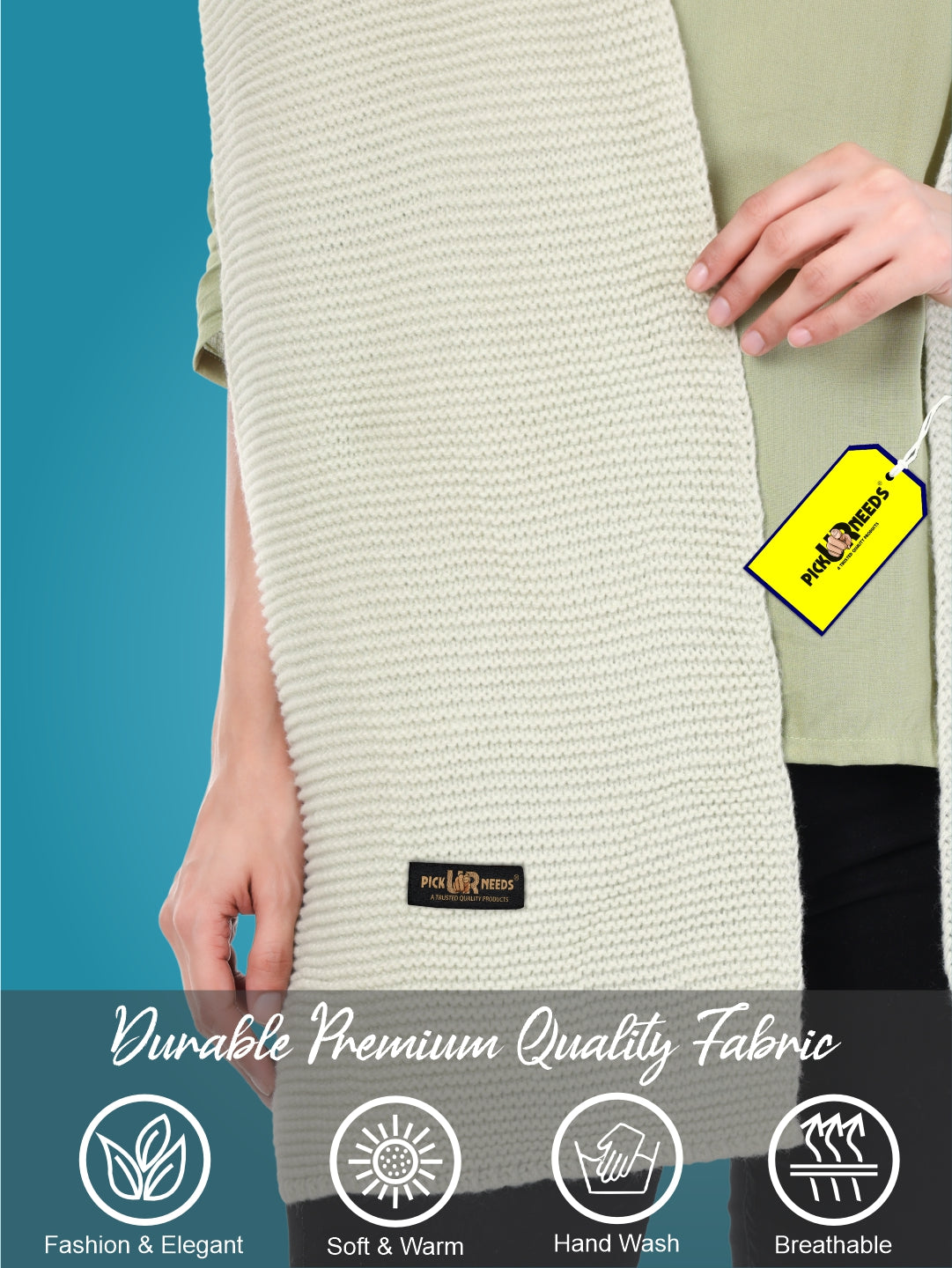 Pick Ur Needs Premium Knitted Winter Shawl/Stole for Women | Soft & Warm Woolen Wrap | Multipurpose Muffler,Shrug & Scarf