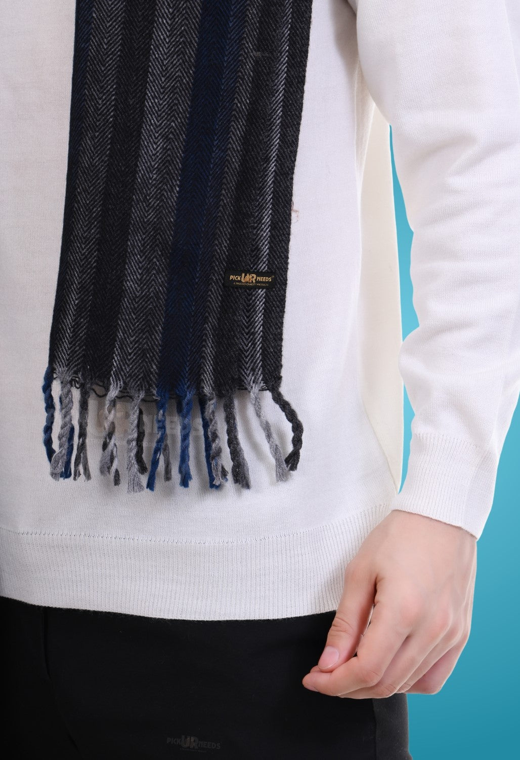 Pick Ur Needs Stylish Men’s Muffler – Warm, Soft & Trendy Winter Accessory