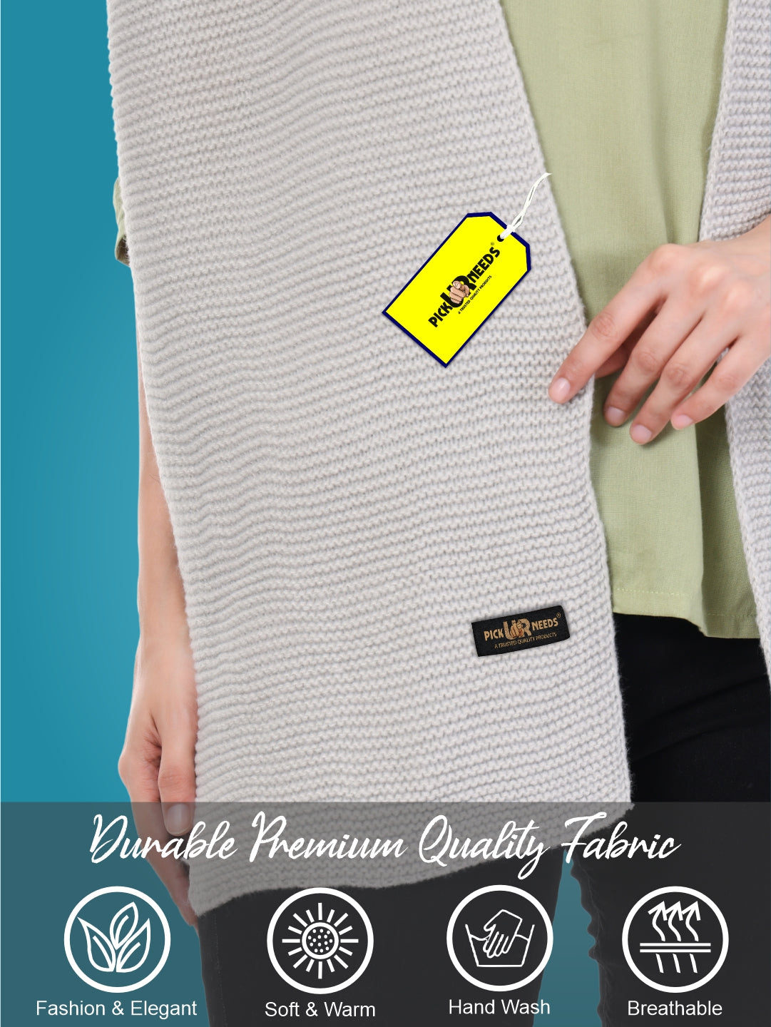 Pick Ur Needs Premium Knitted Winter Shawl/Stole for Women | Soft & Warm Woolen Wrap | Multipurpose Muffler,Shrug & Scarf