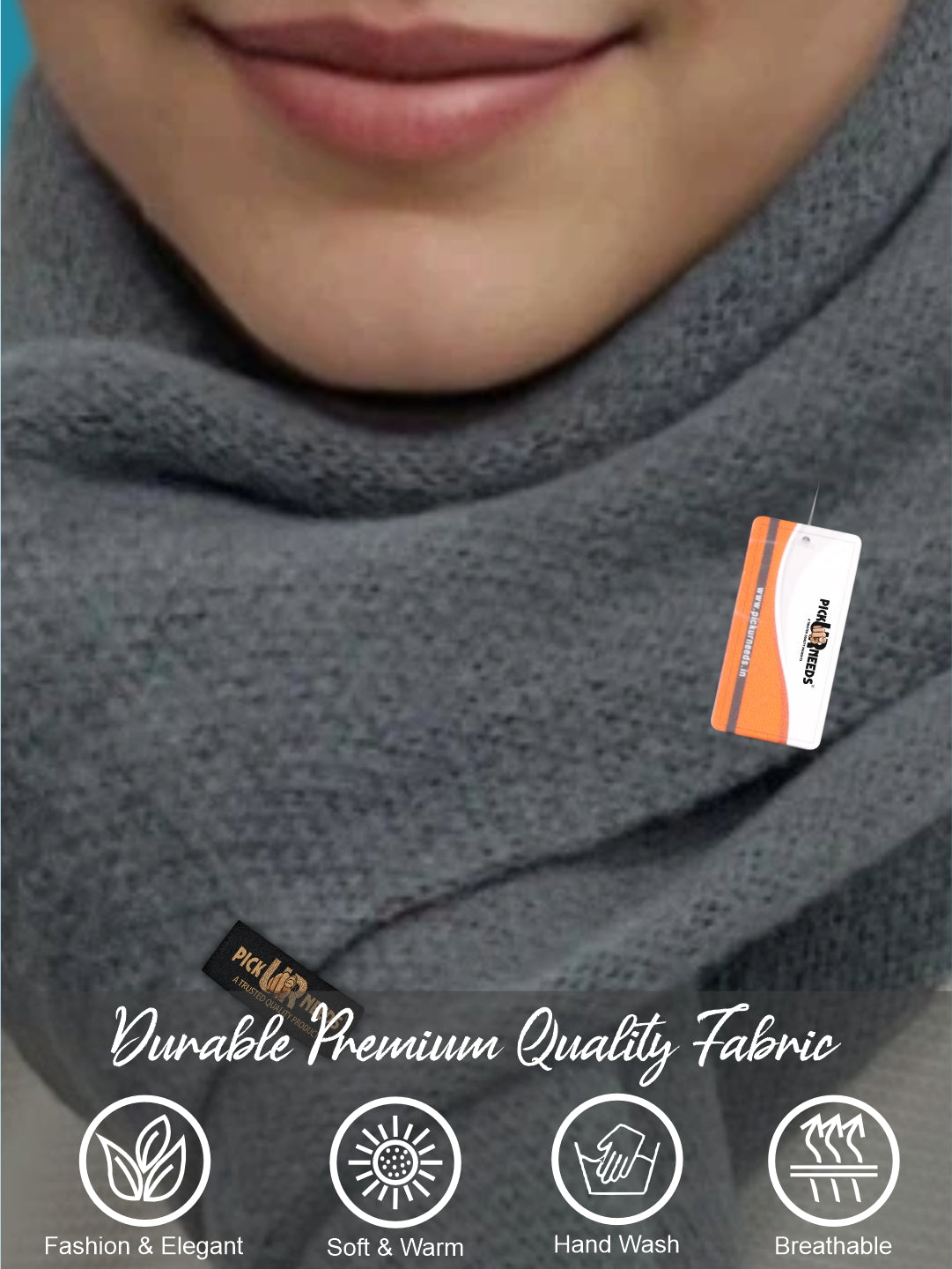 Pick Ur Needs Women's Knit Shawl Wrap with Border Soft, Warm & Lightweight Winter Stole Elegant Tan Bordered Scarf for Girls