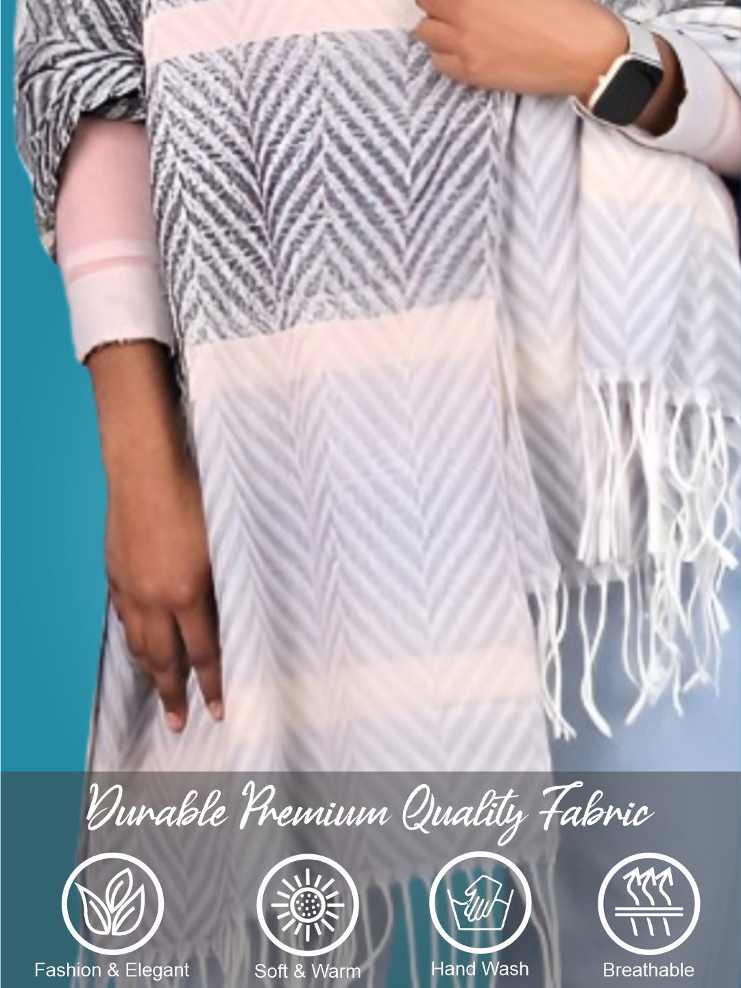 Pick Ur Needs Women's Designer Shawl Cozy Winter Wrap Soft Lightweight Shawl for Office & Travel