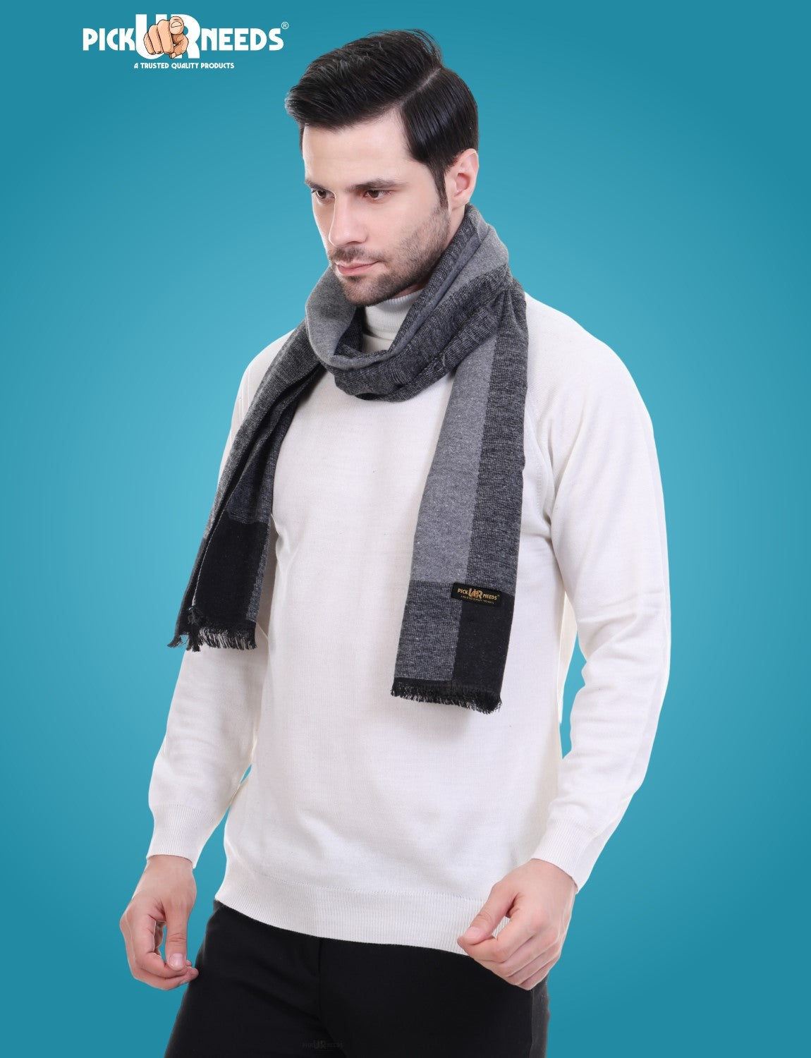 Pick Ur Needs Stylish Men’s Muffler – Warm, Soft & Trendy Winter Accessory