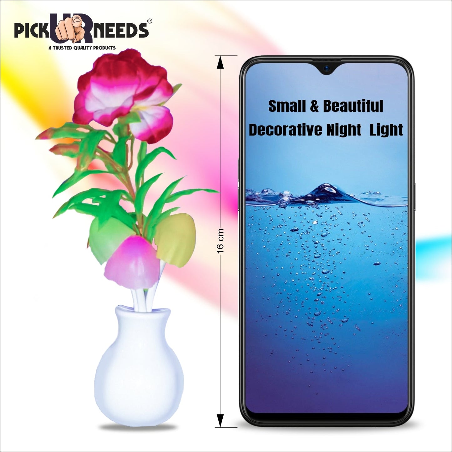 Pick Ur Needs Auto On/Off Color Changing Sensor LED Night Light Mushroom Lamp Plu