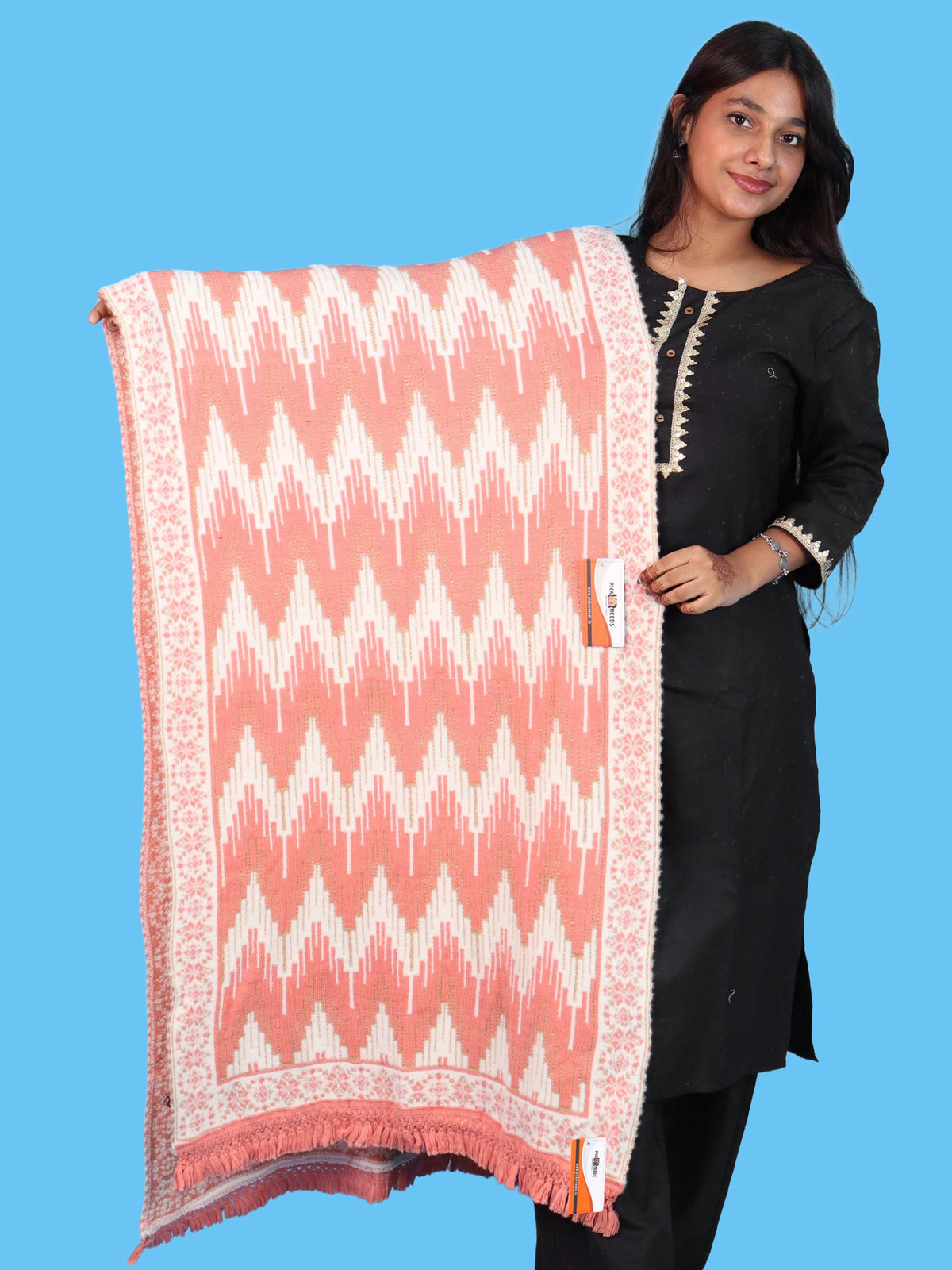 Pick Ur Needs Premium Wool Shawl For Womens & Girls Winter Muffler Soft Knitted Designer Wrap Warm Stole