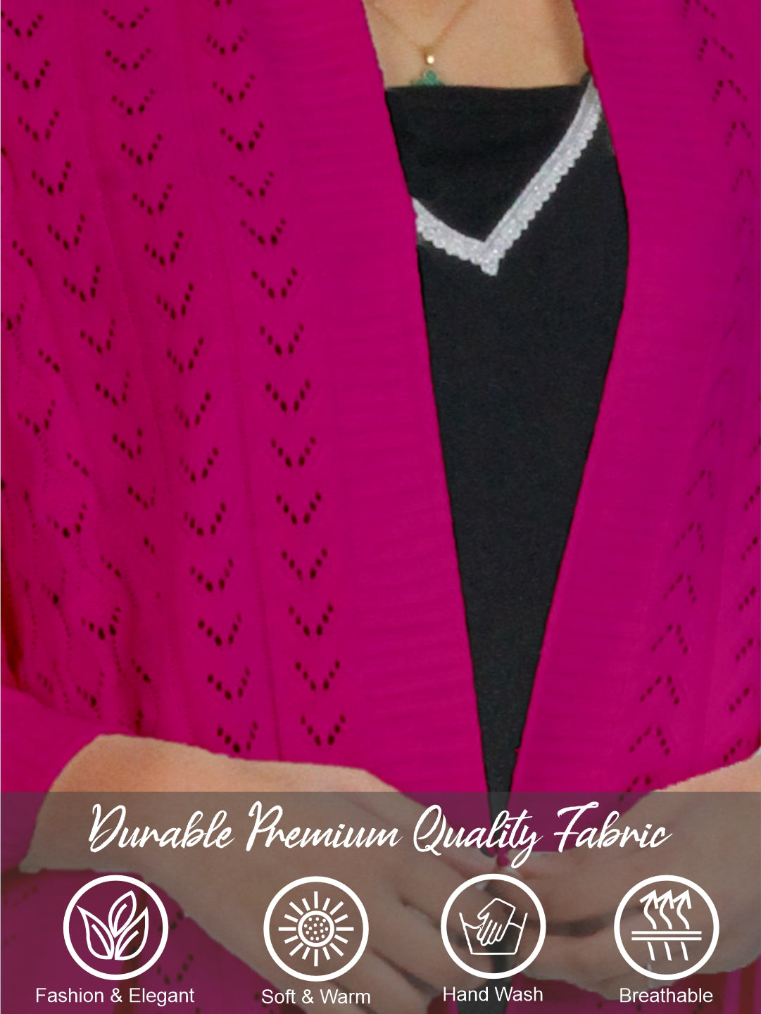 Pick Ur Needs Wool Self Design Women Shawl