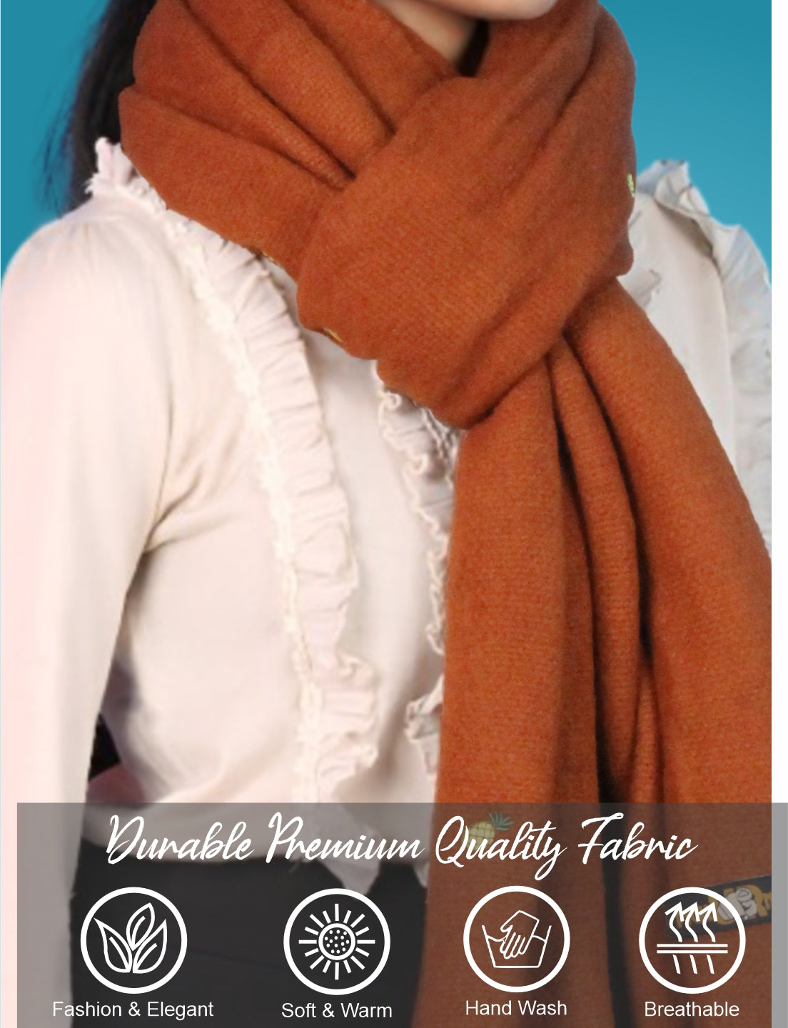 Pick Ur Needs Women's Knit Shawl Wrap with Border Soft, Warm & Lightweight Winter Stole Elegant Tan Bordered Scarf for Girls
