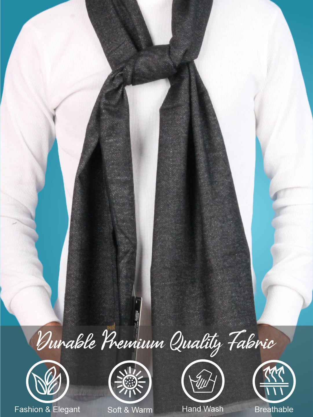 Pick Ur Needs Premium Winter Muffler for Men Soft Wool-Blend Checked Scarf Warm, Lightweight & Stylish Muffler for Office, Casual & Outdoor Wear