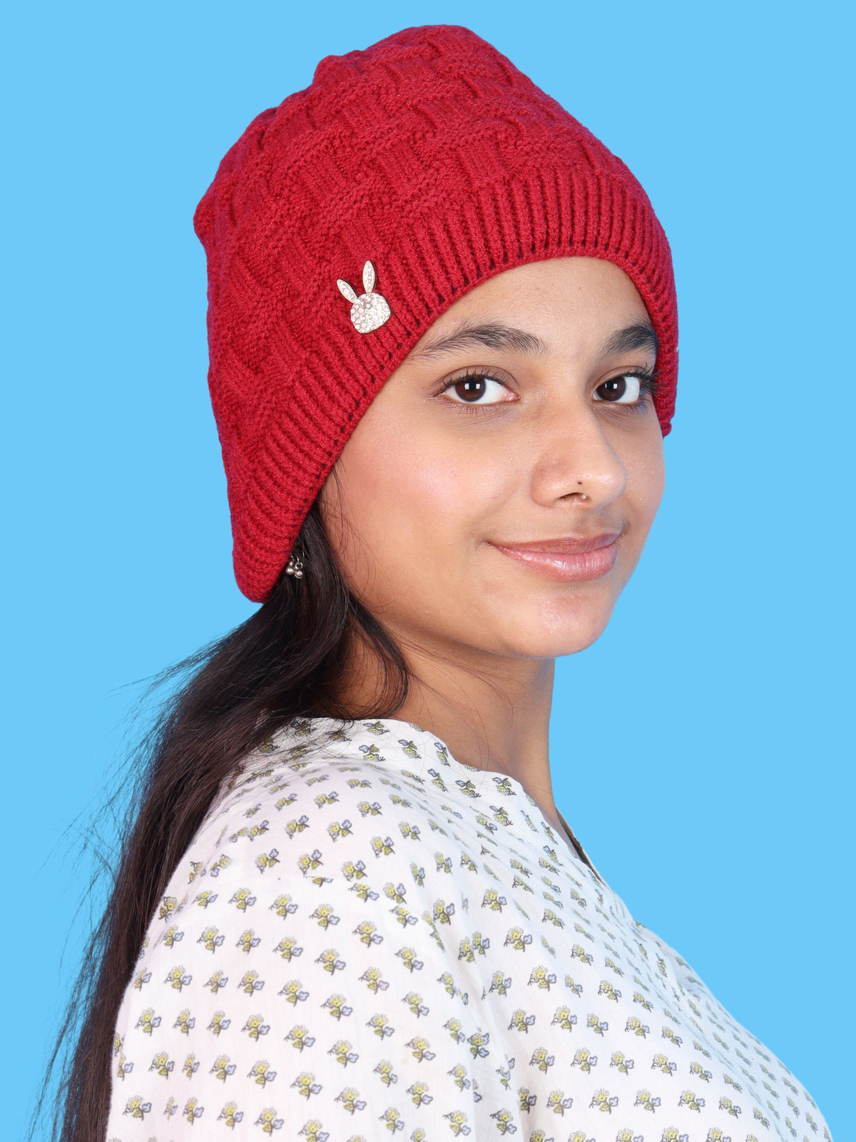 Pick Ur Needs Stylish Winter Cap for Women & Girls Warm Cozy Stretchable with Soft Knit Fabric