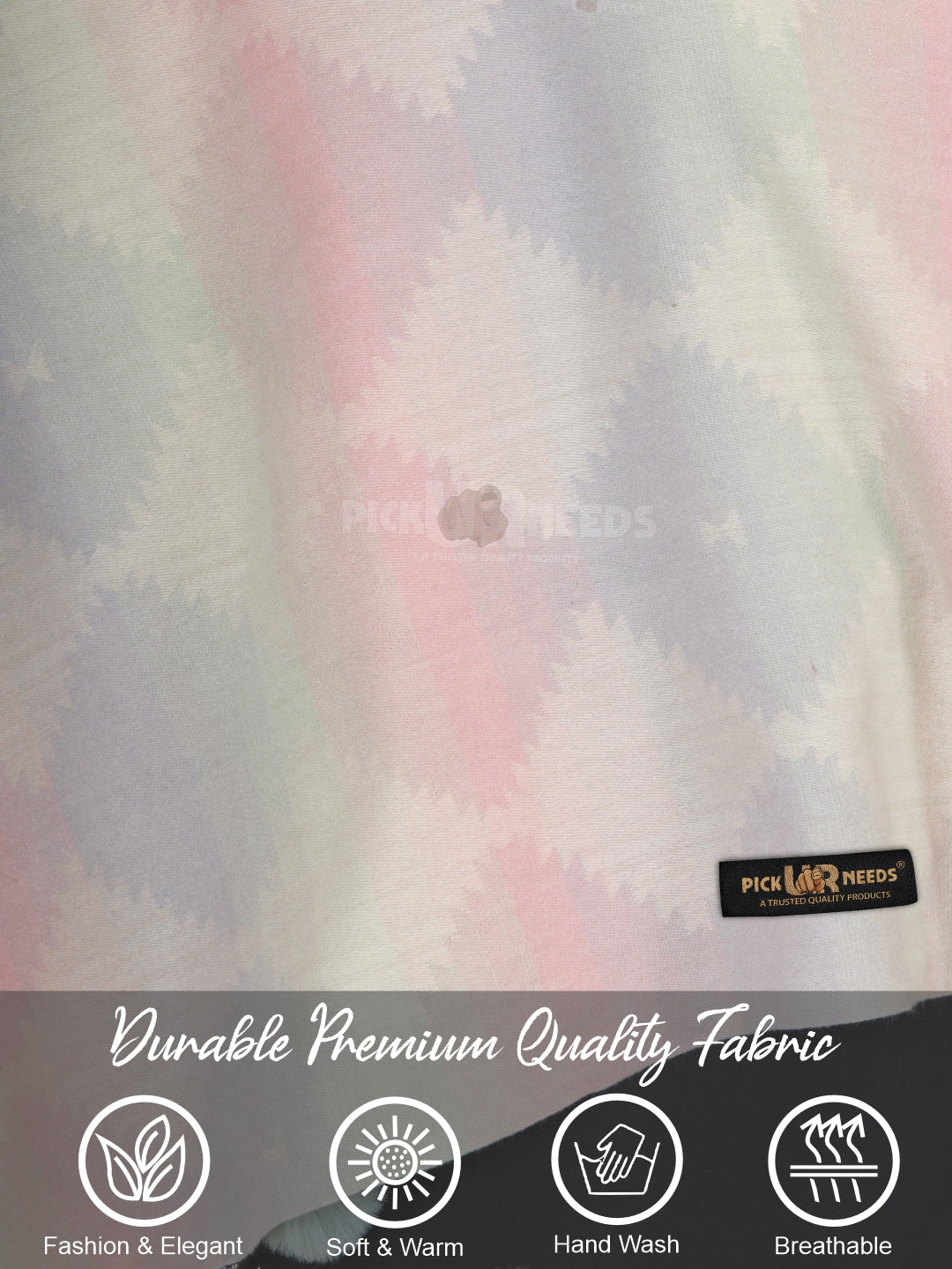 Pick Ur Needs Women’s Soft Woolen Shawl Premium Warm & Breathable Winter Stole  Elegant Striped Design with Tassels