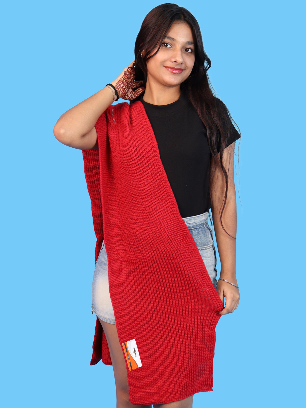 Pick Ur Needs Soft Warm Winter Muffler Shawl Stole Knitted Wrap for Girls & Women Stylish Lightweight Shoulder Scarf