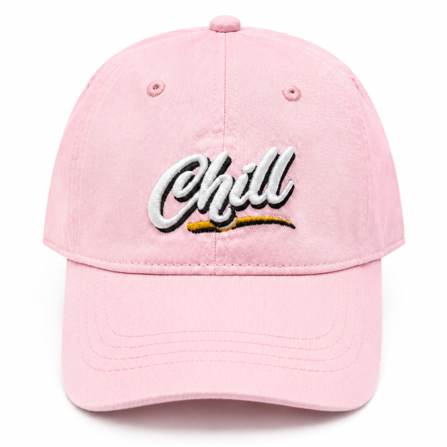 Pick Ur Needs Chill Embroidered Baseball Cap, Adjustable Dad Hat, Everyday Essential Sun Protection Caps Kids
