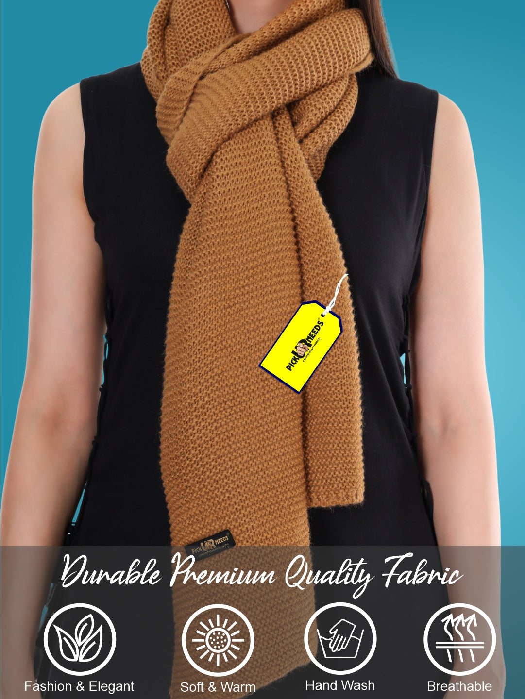 Pick Ur Needs Soft & Elegant Women’s Winter Scarf Wool Blend Knitted Muffler For Cold Weather Wrap