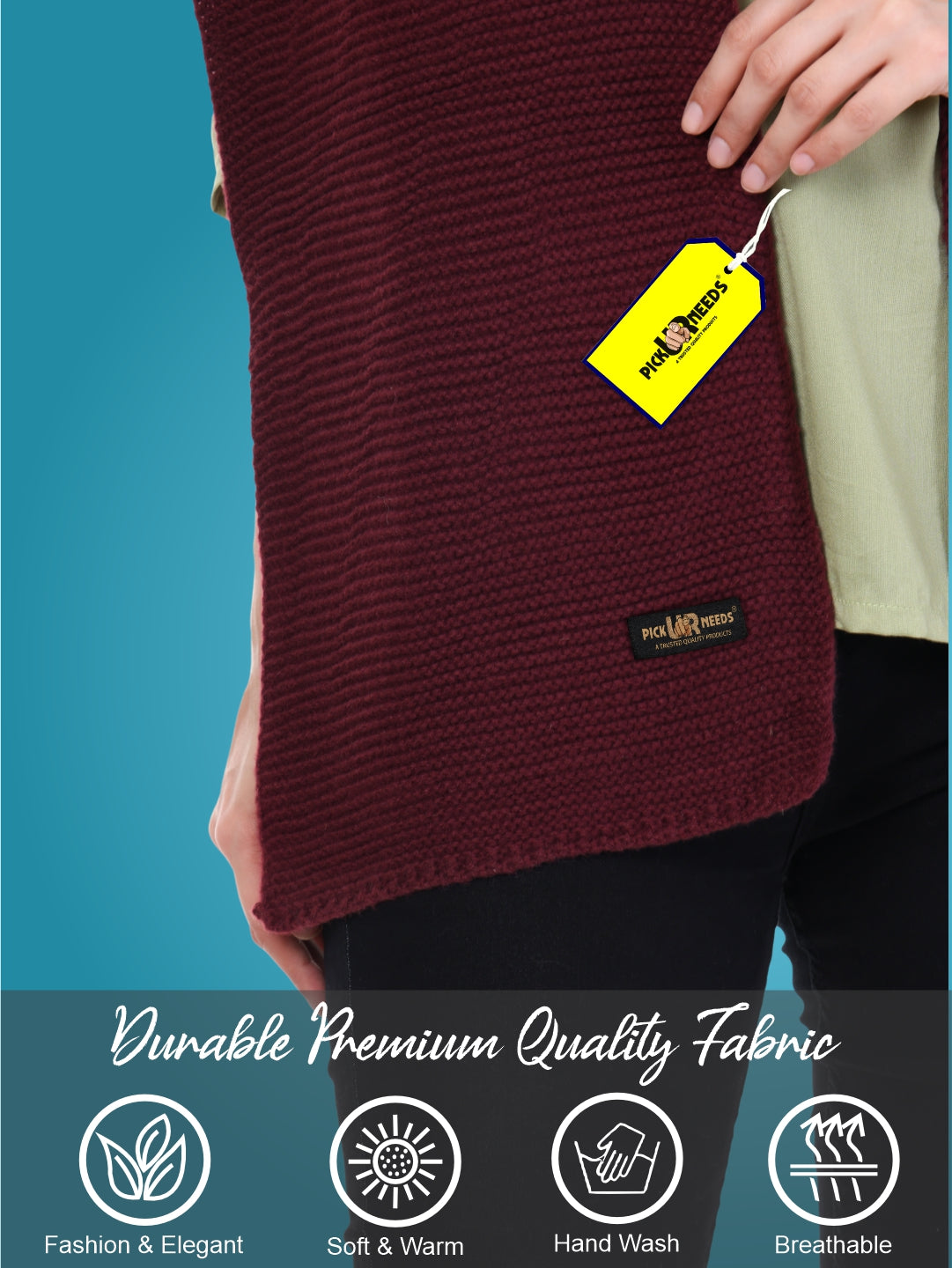 Pick Ur Needs Premium Knitted Winter Shawl/Stole for Women | Soft & Warm Woolen Wrap | Multipurpose Muffler,Shrug & Scarf