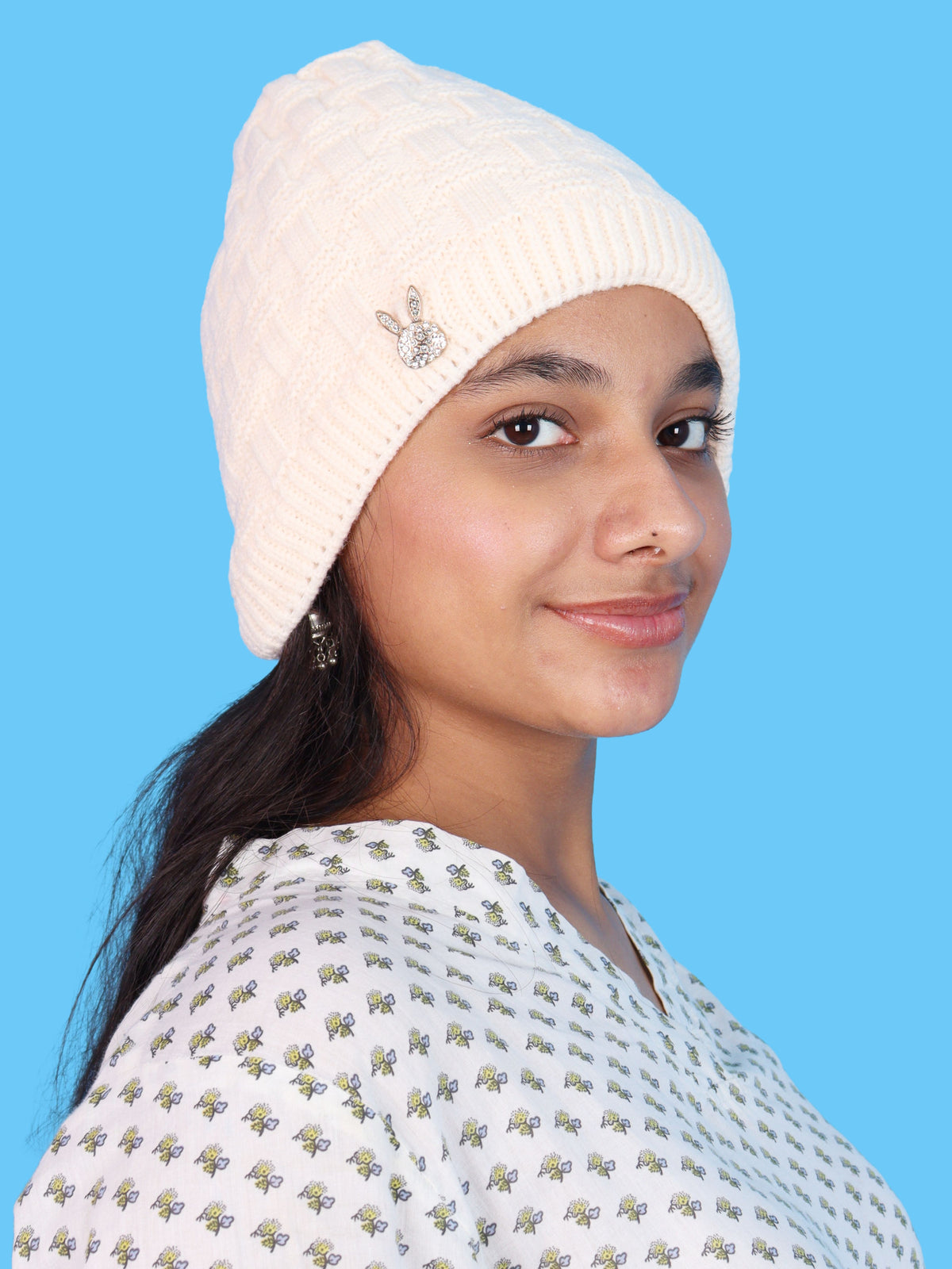 Pick Ur Needs Stylish Winter Cap for Women & Girls Warm Cozy Stretchable with Soft Knit Fabric