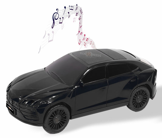 Pick Ur Needs Car-Shaped Speaker ��� RGB LED Light, USB/FM/SD Card, Type-C,Portable Stereo Sound 5 W Bluetooth Speaker  (Black, 5.0 Ch