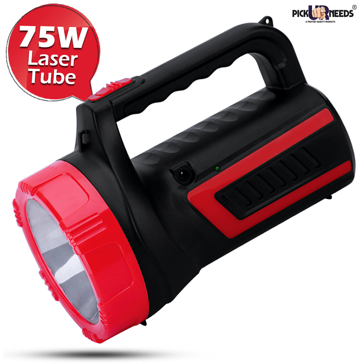 Pick Ur Needs 75W Laser + Side Long Range Emergency Tube Rechargeable Bright LED Torch Light