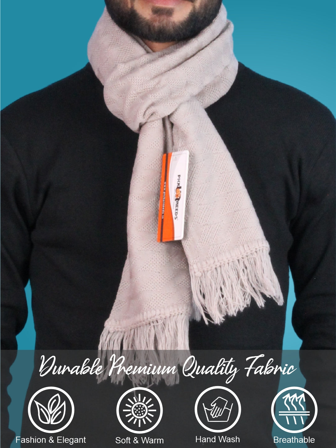 Pick Ur Needs Men’s Winter Muffler Soft Warm Woolen Scarf for Men Stylish Muffler for Office, Casual & Travel