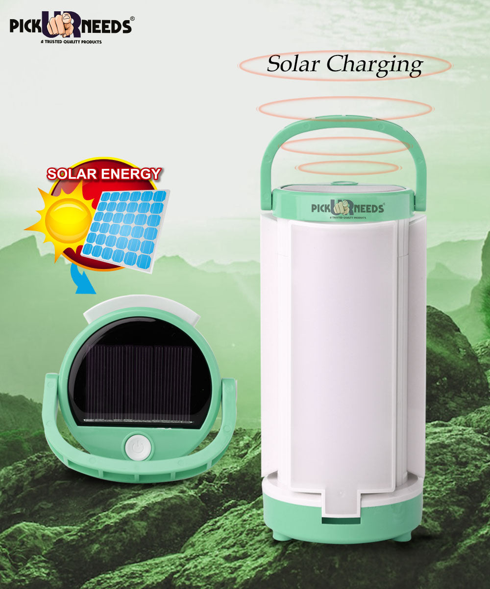 Pick Ur Needs Solar Home Emergency Rechargeable LED Foldable Floor Lantern Lamp Light