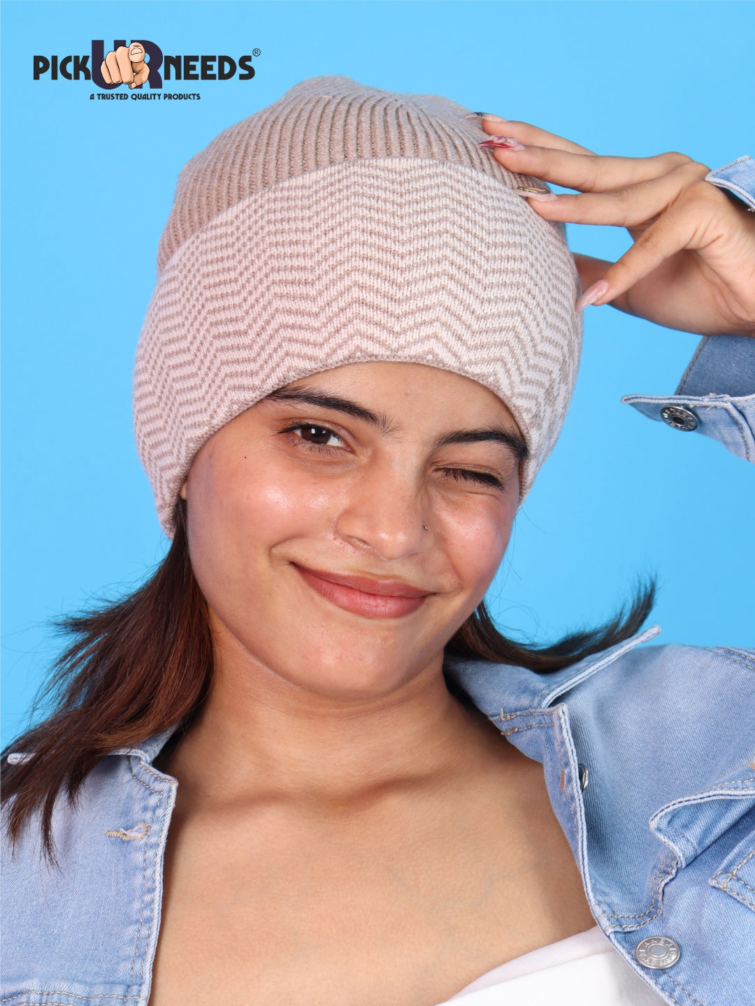 Pick Ur Needs Winter Cuff Beanie Cap – Double-Layered Warm Winter Hat