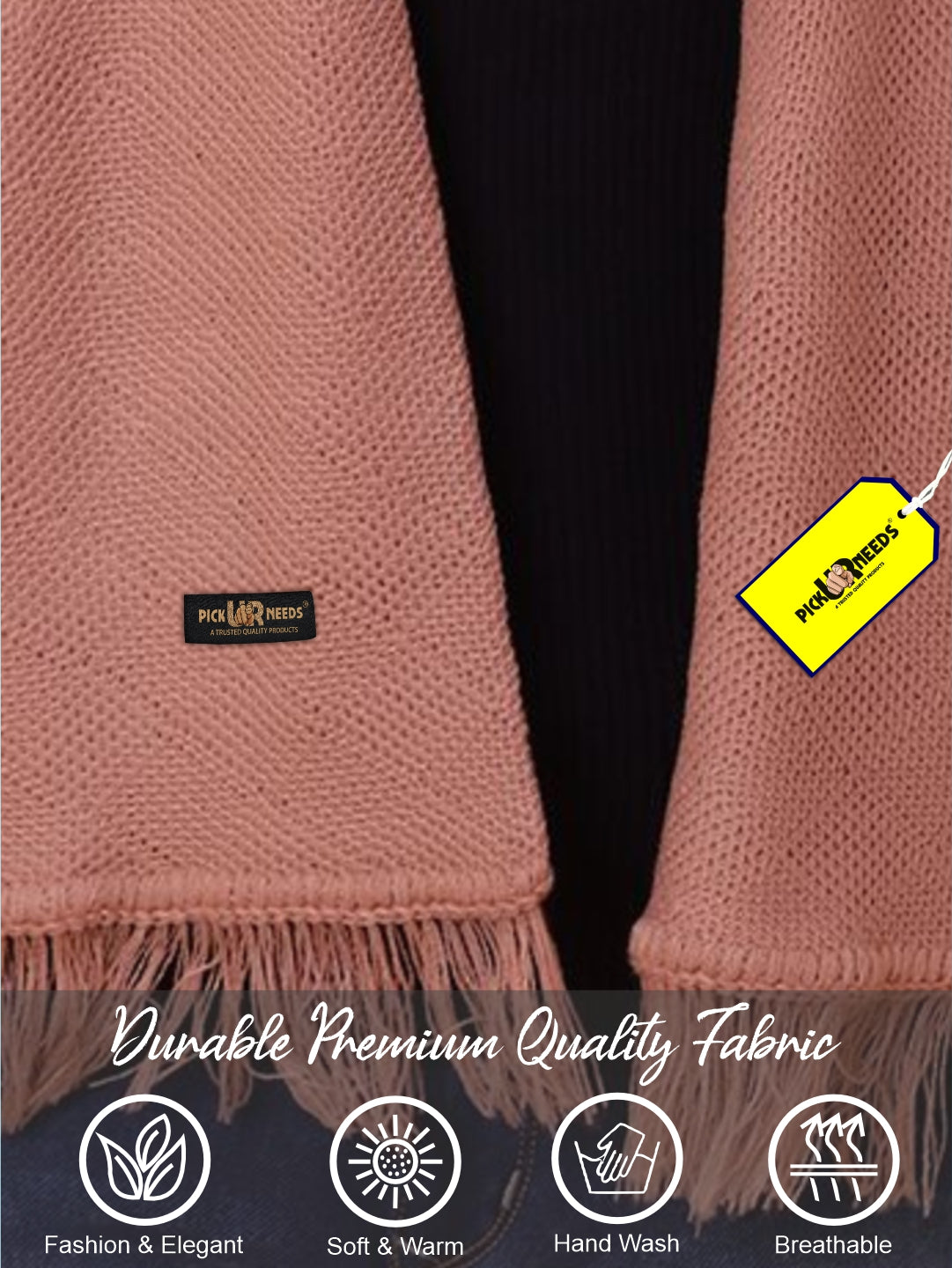 Pick Ur Needs Premium Soft, Warm & Breathable Wool Blend Winter Scarf for Men Fashionable Elegant Muffler