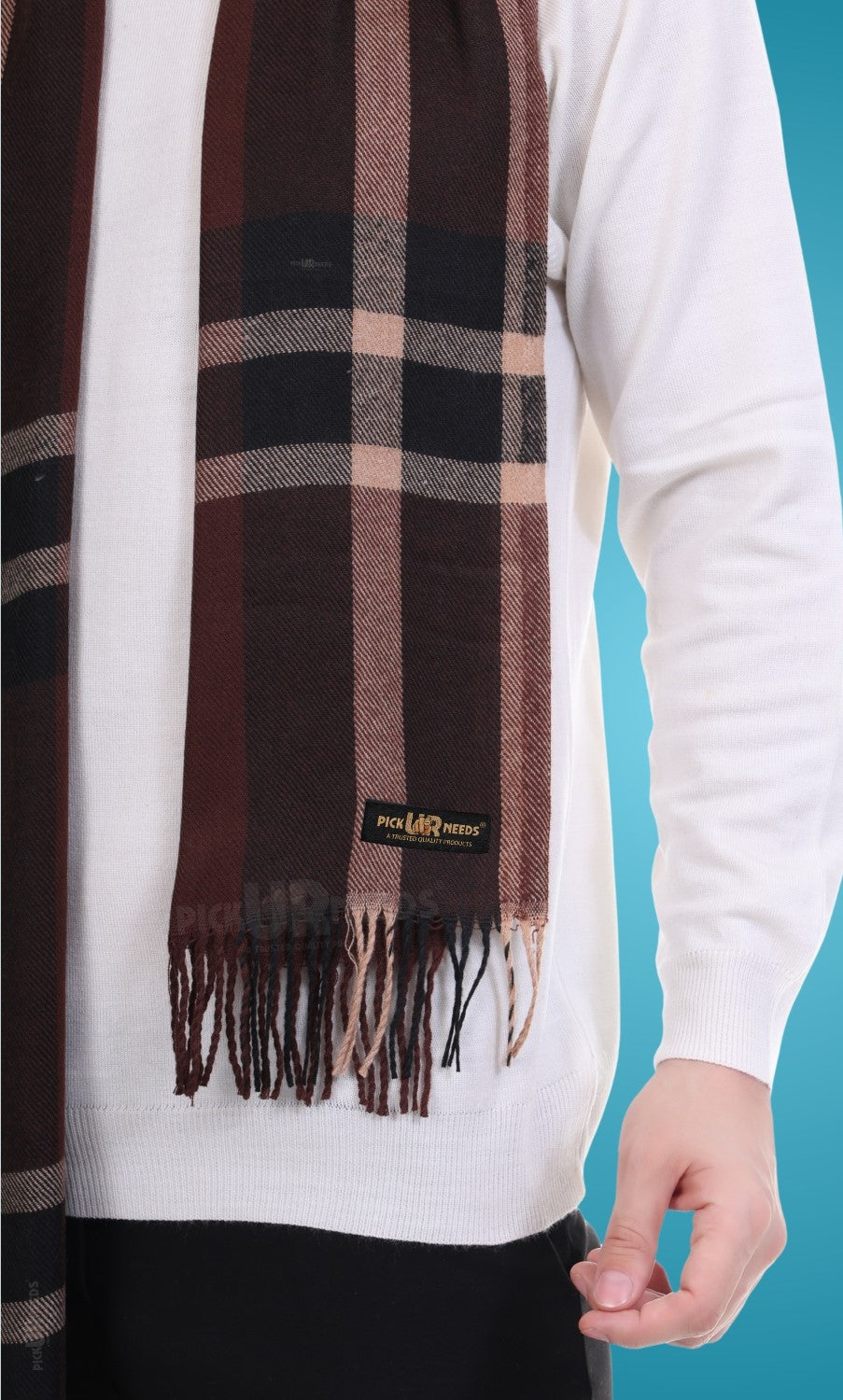 Pick Ur Needs Stylish Men’s Muffler – Warm, Soft & Trendy Winter Accessory