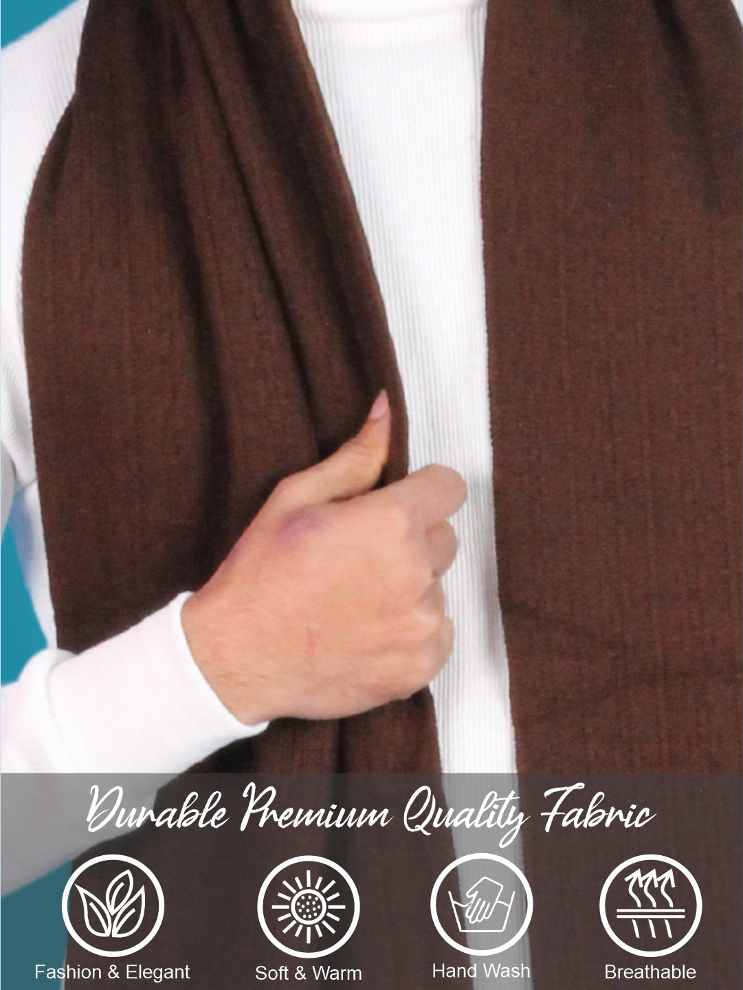Pick Ur Needs Men’s Winter Woolen Muffler Soft & Warm Knitted Scarf with Fringes Premium Warm Mufflers