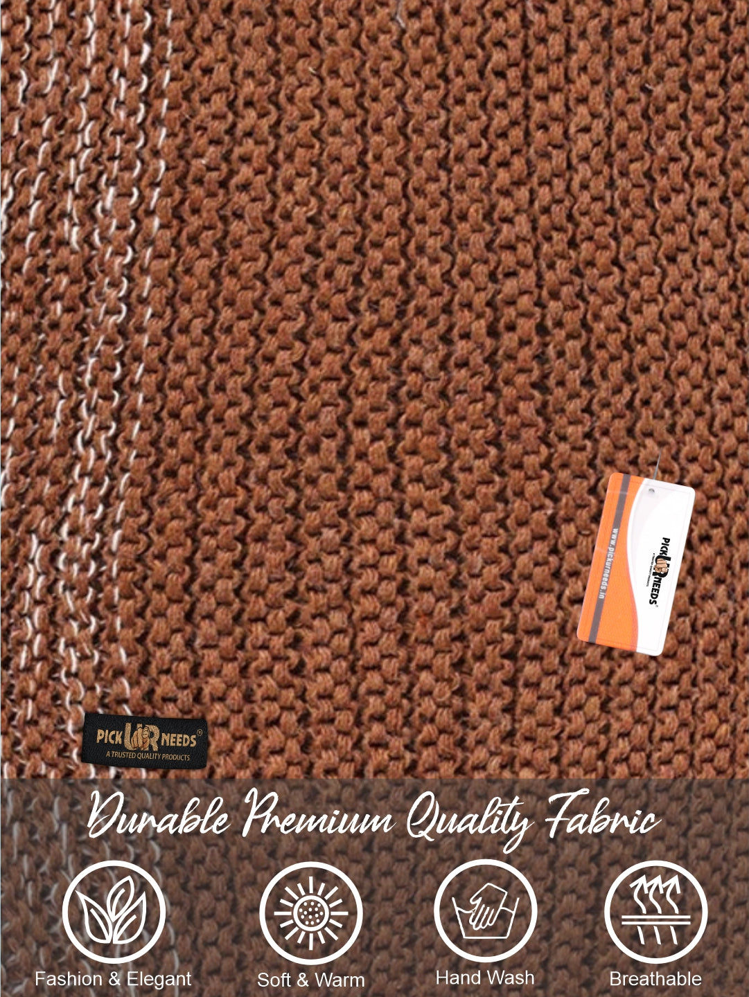 Pick Ur Needs Premium Knitted Winter Scarf for Women – Soft, Warm & Stylish Dual-Tone Muffler Stole
