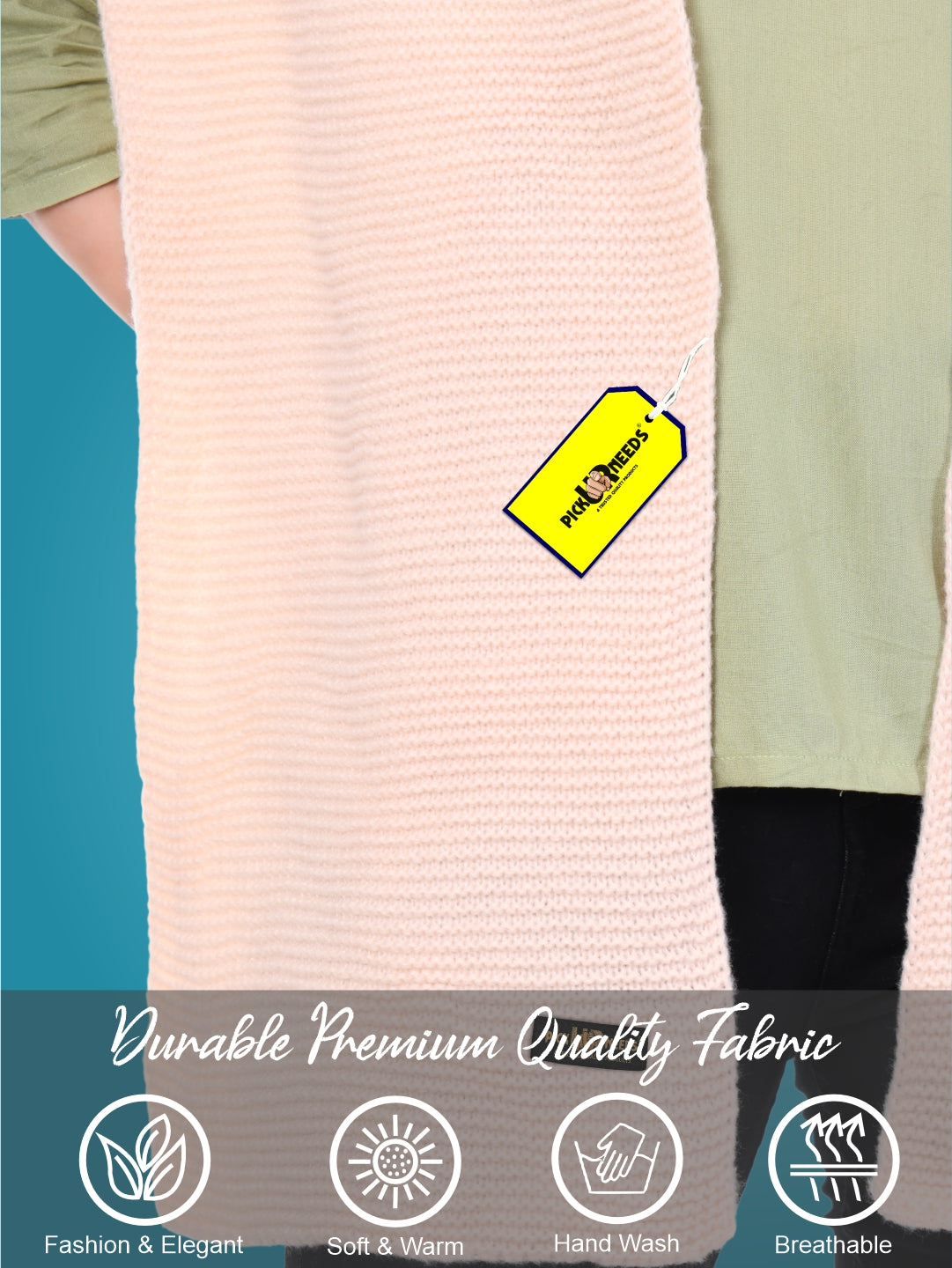 Pick Ur Needs Premium Knitted Winter Shawl/Stole for Women | Soft & Warm Woolen Wrap | Multipurpose Muffler,Shrug & Scarf