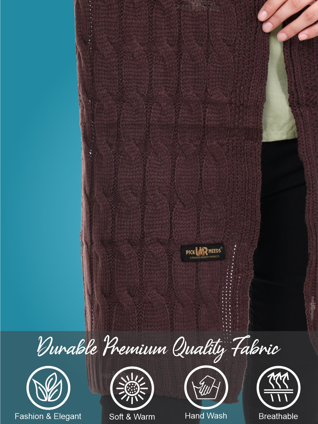 Pick Ur Needs Women’s Woolen Muffler Soft & Warm Knitted Scarf Winter Neck Wrap Premium Acrylic Wool Stylish Hand-Washable