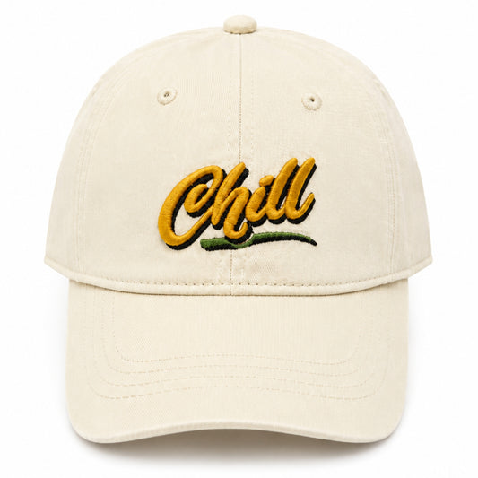 Pick Ur Needs Chill Embroidered Baseball Cap, Adjustable Dad Hat, Everyday Essential Sun Protection Caps Kids