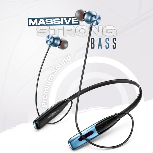 Bluetooth Wireless Neckband Earphones with Deep Bass Lightweight 40hrs Playtime