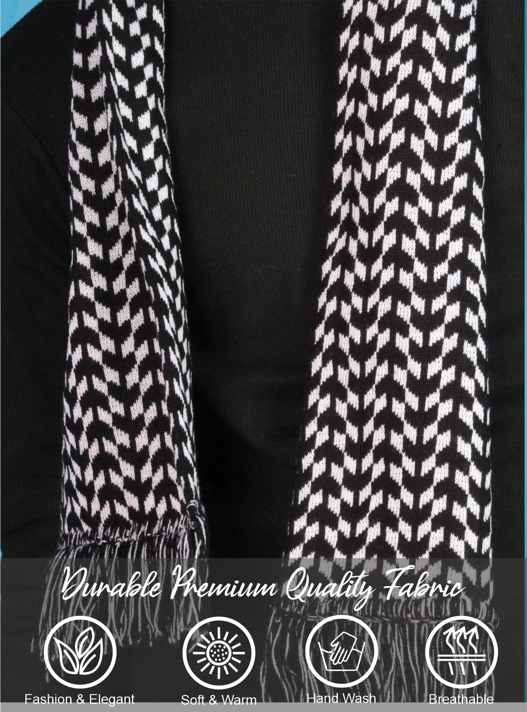 Pick Ur Needs Men’s Knit Winter Muffler Wool-Blend Scarf for Men Stylish Warm Muffler for Office, Casual & Travel Wear