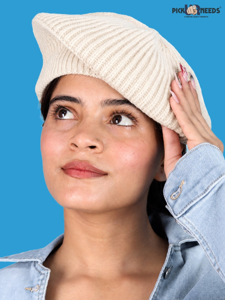 Pick Ur Needs Knitted Beret for Women – Stylish, Warm & Lightweight Winter Hat