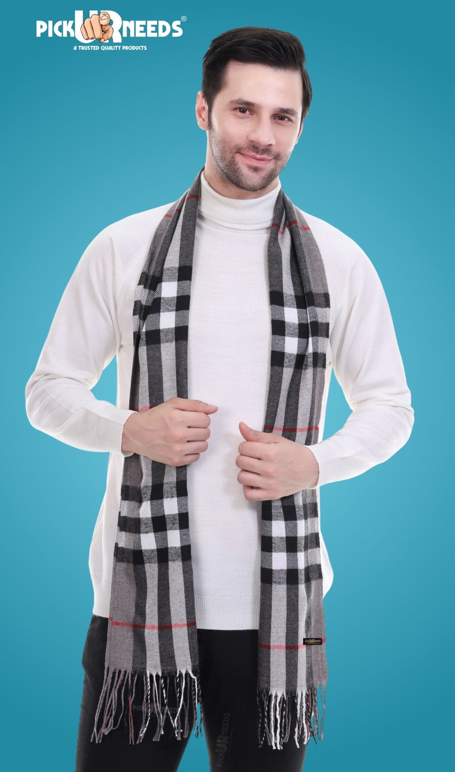 Pick Ur Needs Stylish Men’s Muffler – Warm, Soft & Trendy Winter Accessory