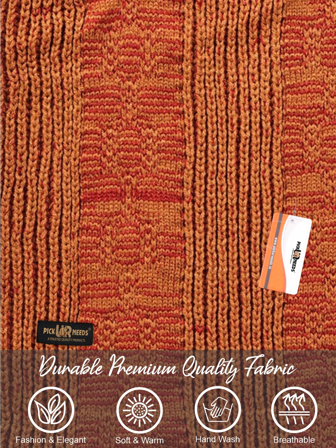 Pick Ur Needs Women’s Knitted Winter Scarf – Soft, Warm & Stylish Casual Long Muffler Stole for Girls