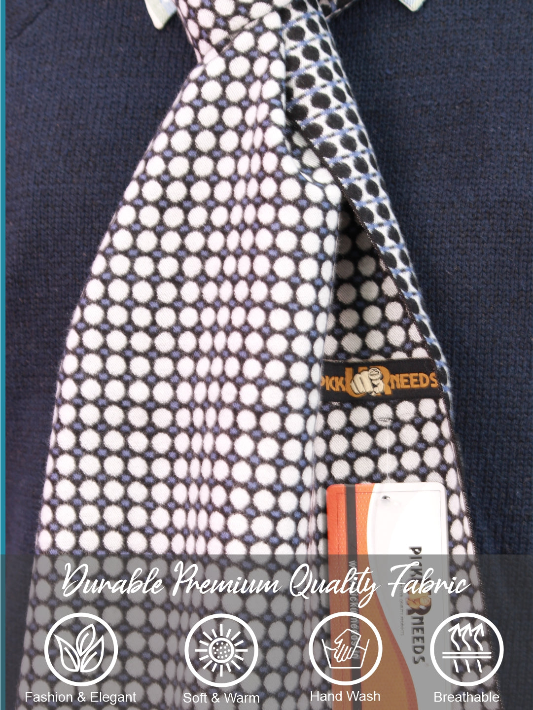 Pick Ur Needs Wool Blend Muffler for Men Soft Winter Scarf with Elegant Checks All-Day Comfort