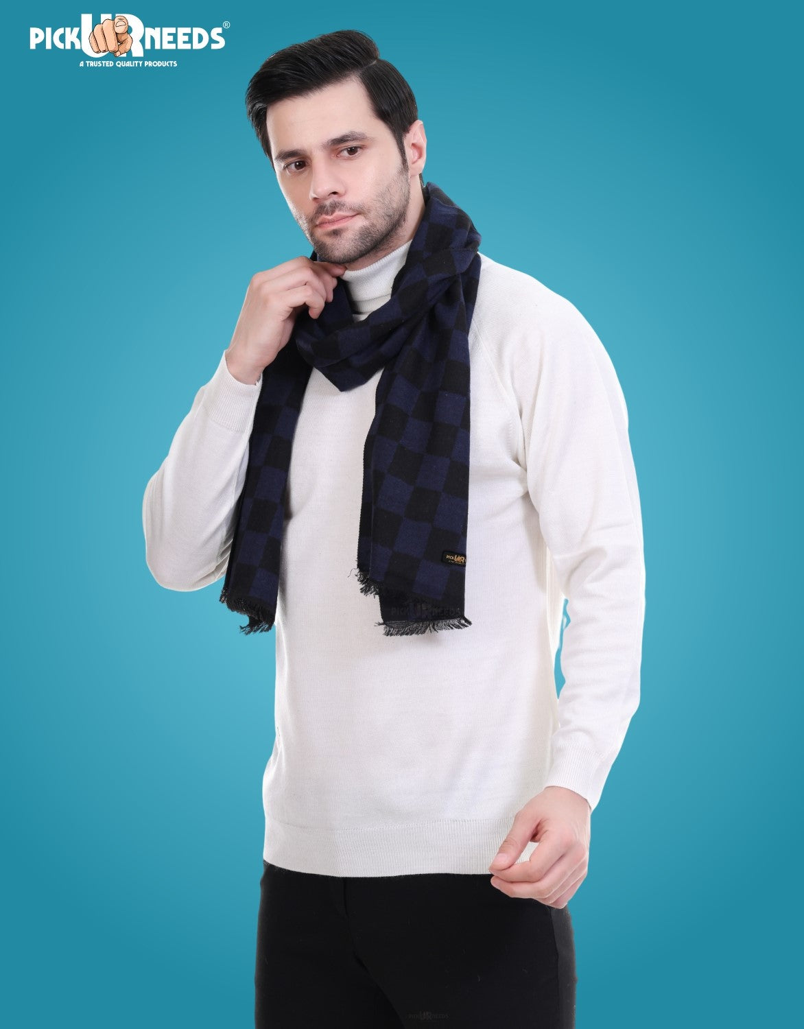 Pick Ur Needs Stylish Men’s Muffler – Warm, Soft & Trendy Winter Accessory