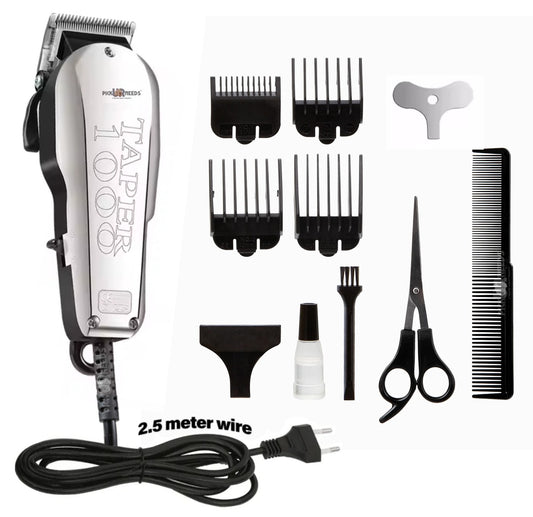 Pick Ur Needs Professional Barber Hair Cutting Machine / Hair Clipper For Men All Attachment Trimmer 0 min Runtime 10 Length Settings  (Silver)