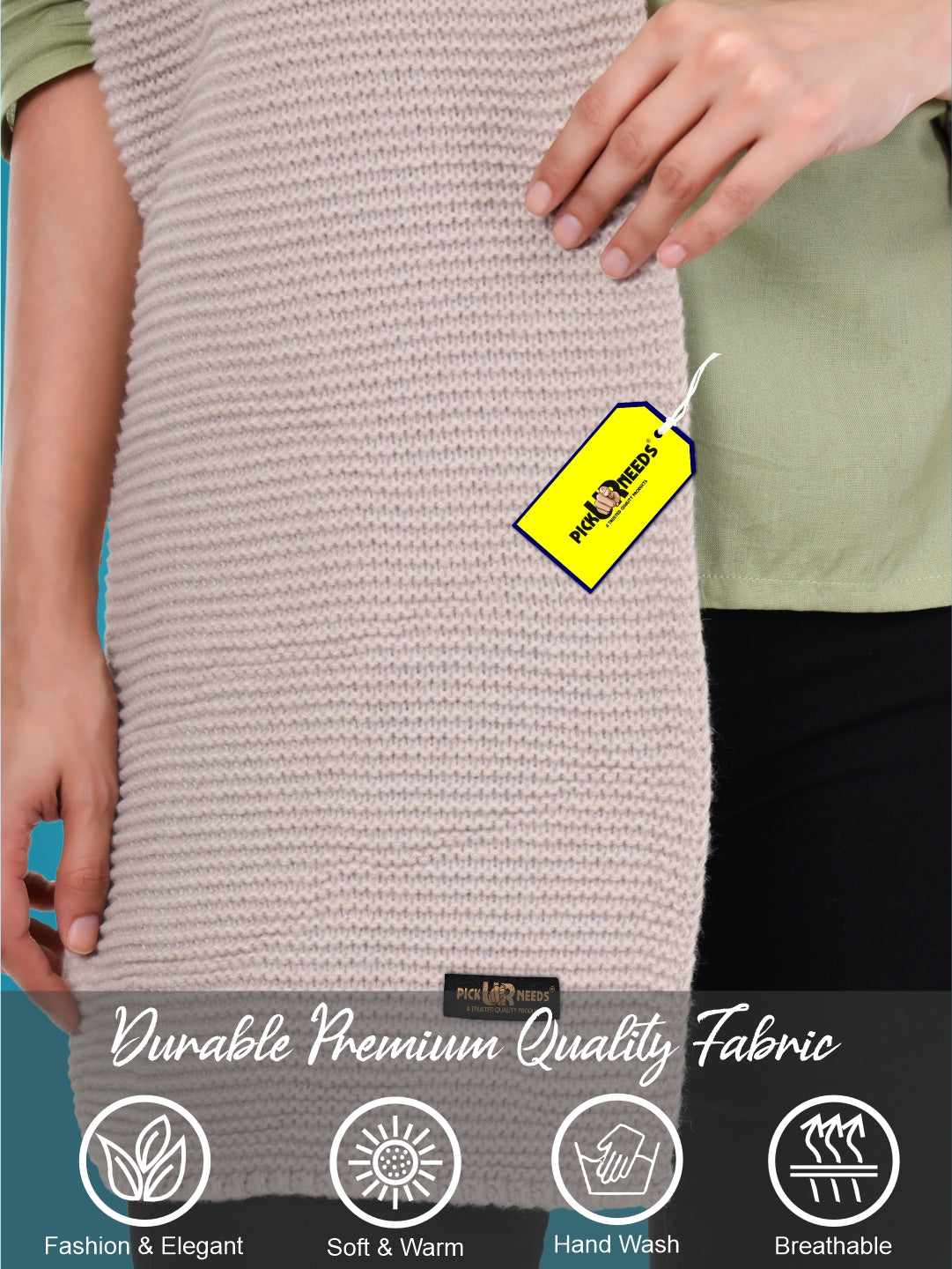 Pick Ur Needs Premium Knitted Winter Shawl/Stole for Women | Soft & Warm Woolen Wrap | Multipurpose Muffler,Shrug & Scarf