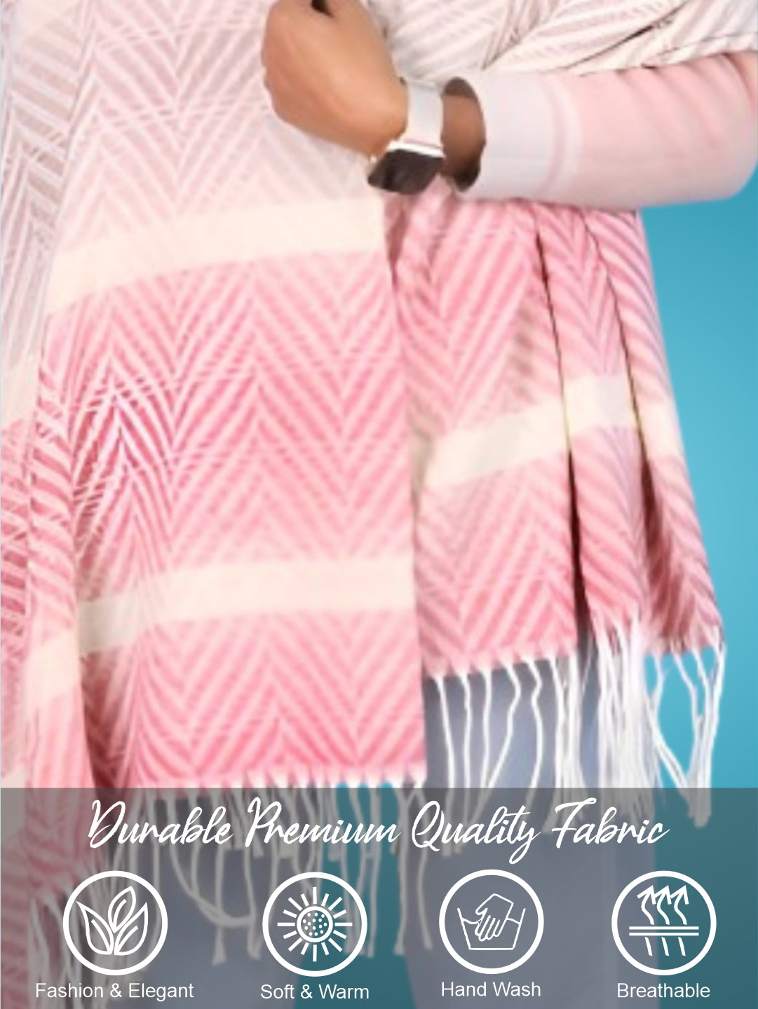 Pick Ur Needs Women's Designer Shawl Cozy Winter Wrap Soft Lightweight Shawl for Office & Travel