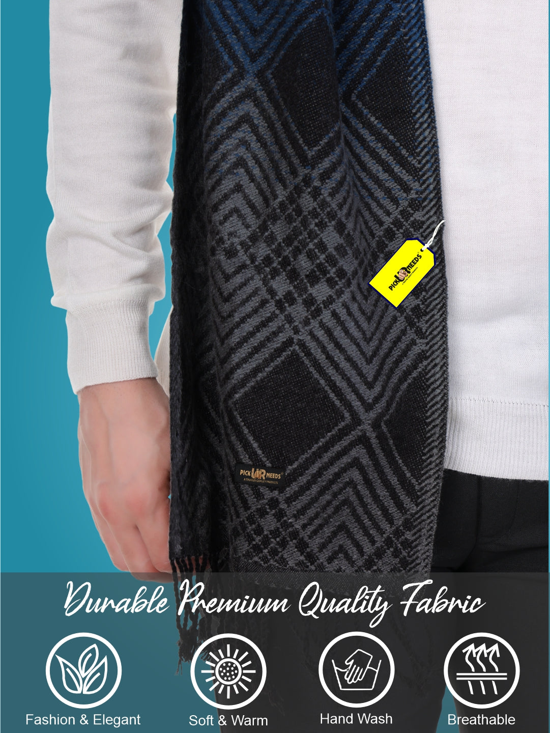 Pick Ur Needs Winter Premium Knitted Muffler for Men Stylish Warm Soft Scarf Durable Breathable Winter Neck Wrap